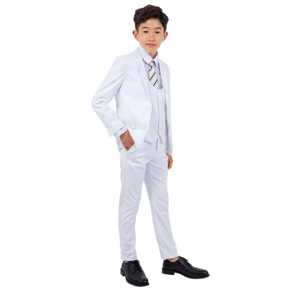 EXCLUSIVE Stacy Adams 5pc Boys Suit Slim-Fit, White - Picture 2 of 5